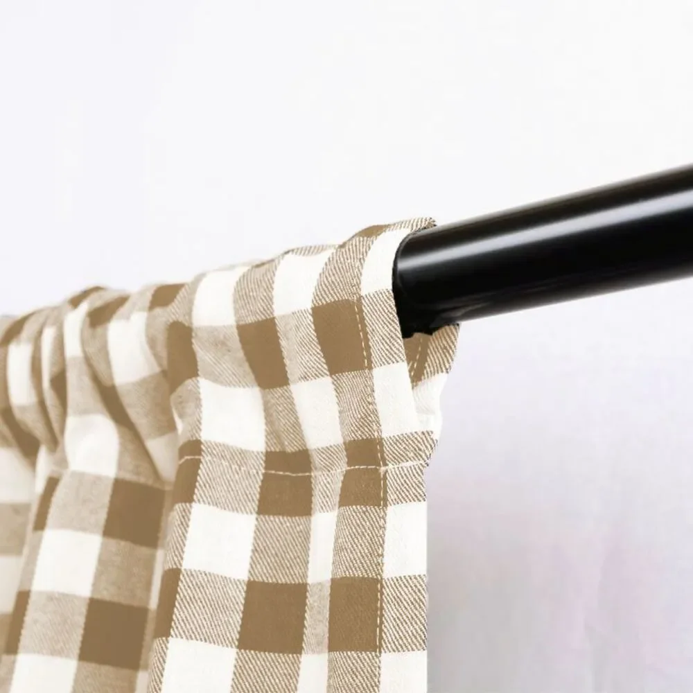 Woven Trends 3-Piece Tier and Valance Set, Window Kitchen Curtains Checkered